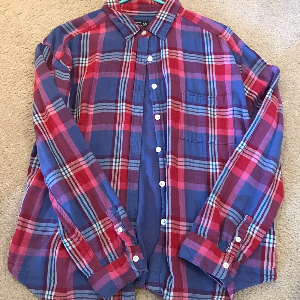 Plaid button down